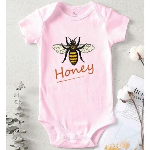Kids Outfits Print Bee Newborn Girl Clothes Winter One Piece Toddler Romper Shower Gifts Undershirts for Babies Baby Costume