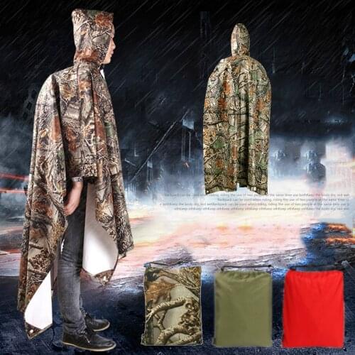 Raincoat 3 In 1 Outdoor Military Waterproof Raincoat Rain Coat Men Raincoat Women Awning From The Rain Motorcycle Rain Poncho P