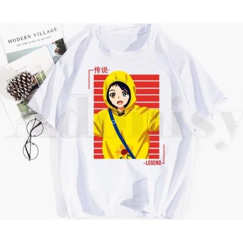 Wonder Egg Priority Sun Flower Ohto Ai Ooto Ai Tshirt Hip Hop Girl Print Top Tees Harajuku Tshirts Fashion Summer T-shirt