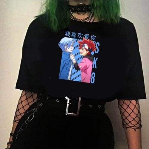 New Japanese Anime SK8 The Infinity T Shirt Women Y2k Tops Skateboard Boys Graphic Tees Cartoon Harajuku Unisex T-shirt Female