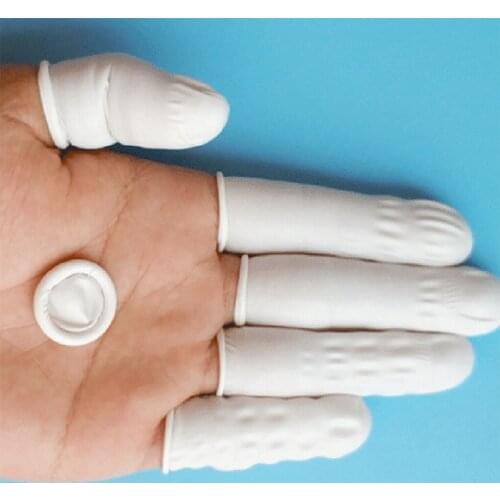 Hot Sale 100pcs Disposable Latex Rubber Fingertips Hand Protector Gloves Anti Static Tattoo Beauty Nail Tool