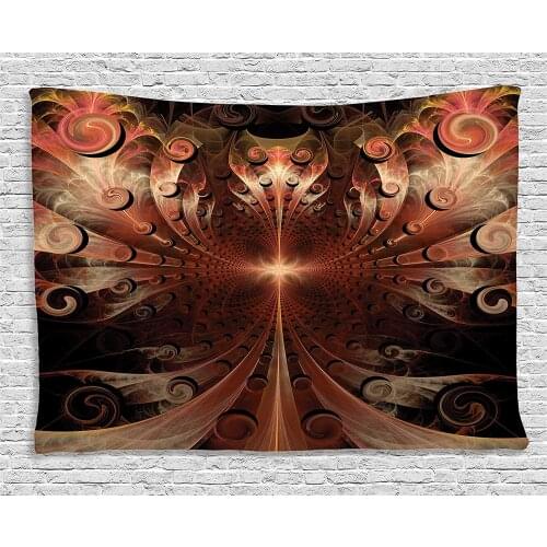 Gothic Medieval Heraldic Ornamental Background Middle Age Knight Aged Artwork Print, Wide Wall Hanging Pink Brown