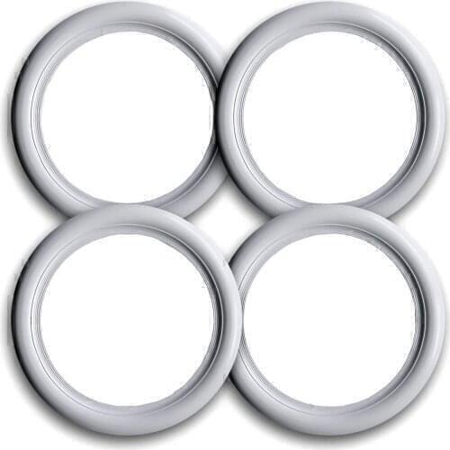 Atlas 14" Rim WHITE Wall Sidewall Topper Fakewall Auto Car Tire Rubber Ring Set 4 Pcs for 14" inch