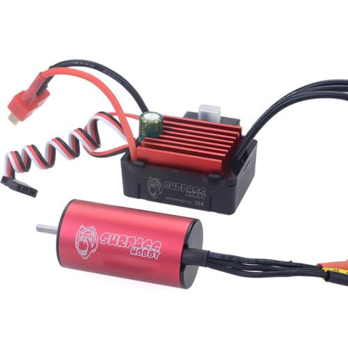 SURPASS HOBBY KK 2040 2280KV Brushless Motor Speed Controller 35A ESC Sensorless Waterproof for 1/16 1/14 Drift RC Racing Car