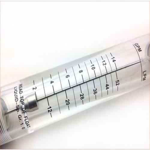 LZM-25G water flow meter 2-14GPM(12-52LPM) Pipeline water/air acrylic rotameter industy flow meter ZM25G FlowMeters Tools