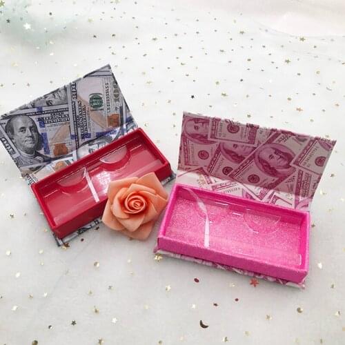 Wholesale dollar packaging magnetic boxes eyelashes case for 25mm/27mm mink eyelashes strip dramatic eyelashes custom label box