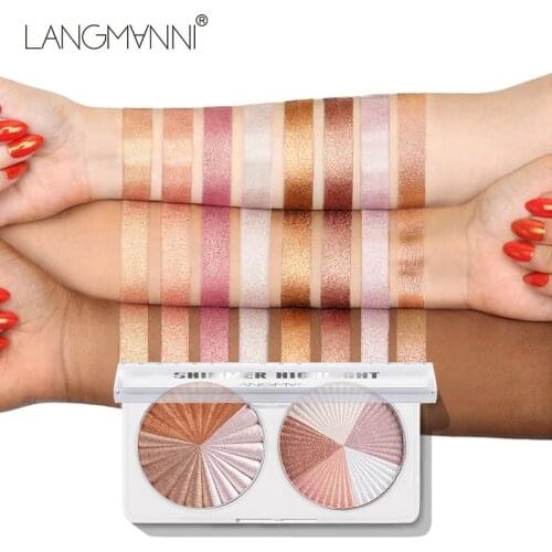 Maquiagem хайлайтеры Mixed Color Bright Crystal Diamond Concealer Brighten Multi Functional Whitening Lasting Make Up
