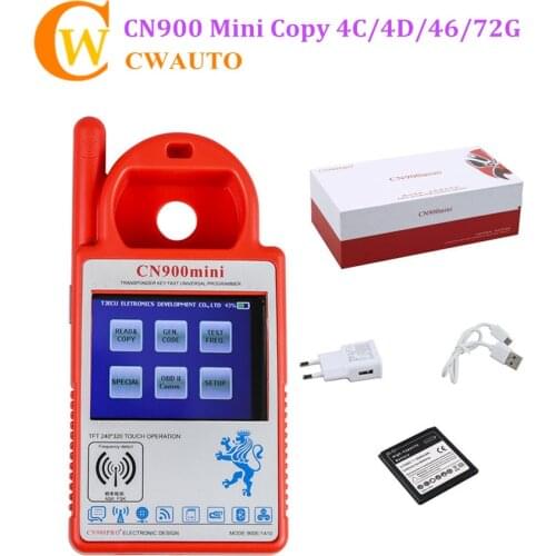 CN900 Mini Transponder Key Copier Chip Clone 4C 4D 46 48 72G Chip with Multi Languages Update Online