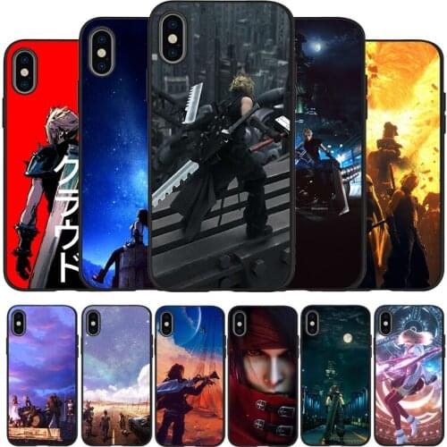 Game Final Fantasy Black TPU Silicone Soft Phone Case For iPhone 11 12 Pro X XR XS MAX 5 6 7 8 Plus SE 2020