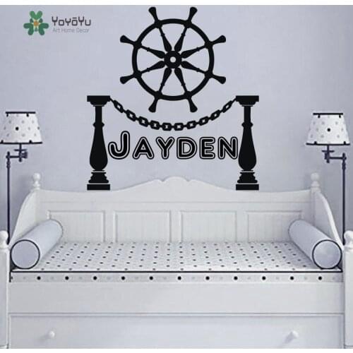 YOYOYU Wall Decal Boy Nursery Bedroom Wall Sticker Name Wall Decal Vinyl Poster Home Decor Art Mural YO159