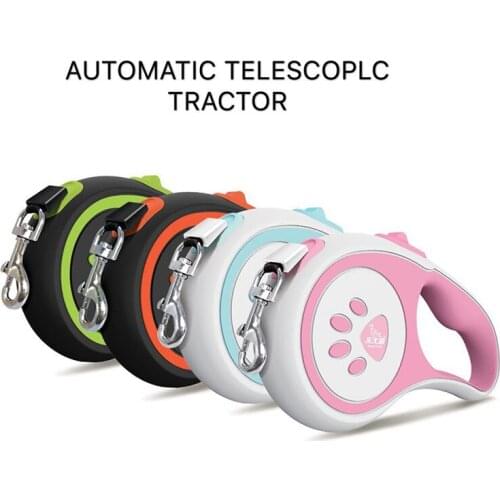 5M Cartoon Durable Dog Leash Automatic Retractable Dog Reins Nylon Outdoor Extending Auto Scalable Puppy Walking Running Leash