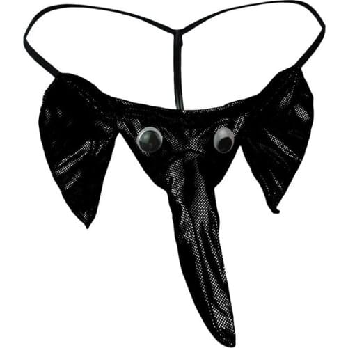 2020 NEW Mens Sexy G-strings Thongs Elephant Bulge Pouch Men Elastic T Back Erotic Lingerie Underwear Male Bulge Pouch Thong