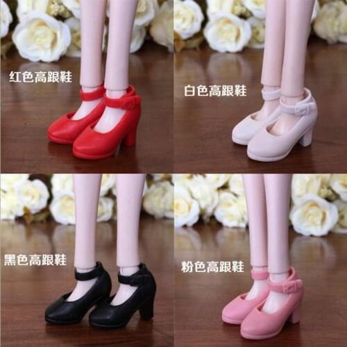 New white,pink,black High Heels Shoes Blyth Doll Shoes for 1/6 Doll Accessories (fit Licca, Azone, momoko,barbies,blyth,1/6 Doll