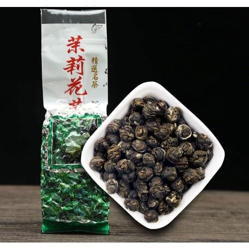 Organic Jasmine Flower Tea 2021 Year Jasmine Pearls Natural Fresh Jasmine Dragon-Balls The Health Care Green-Tea