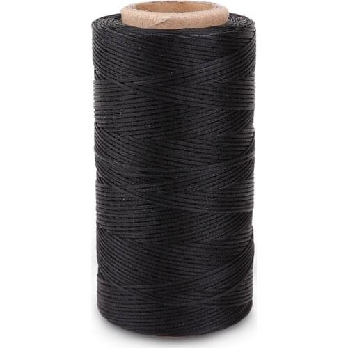 Flat wax wire coil 260M leather leather DIY DIY black