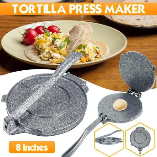 20cm 8 Inch Aluminum Tortilla Maker Press Foldable Home Kitchen Flour Corn Baking Press Maker DIY Pie Tools Kitchen Accessories