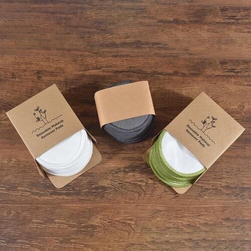 Coton Demaquillant Lavable 3 Layers 10pcs Bamboo Makeup Remover Pads Washable Rounds Clean Facial Cotton Reusable Makeup Tools