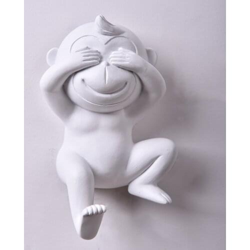 Wall Cute Monkey Hooks Household Home Decor Trendy Animal Hooks jewelry Clothing Display Racks Hook Wall Hanger