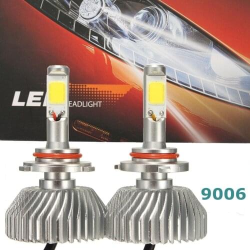 LED H8 9005 9006 Auto Car Headlight Bulbs 80W 6000LM Car Accessories 6000K led fog light 10V-30V Pair