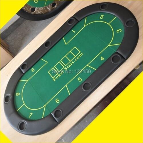 TP-03 Size 90*180CM, Foldable Casino tabletop, Three fold with waterproof fabric in green