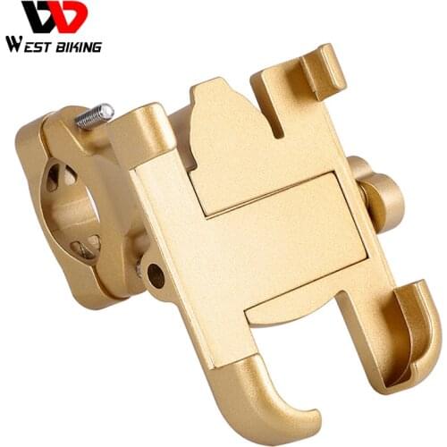 WEST BIKING Universal Bike Phone Holder Clip Anti-Slip Motorcycle Bicycle Racks Cycling Cellphone Support Mount Bracket Racks