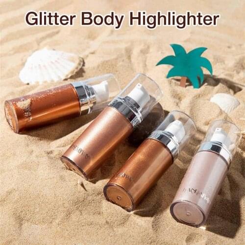 Liquid Body Highlighter Glitter Body Highlighter Shimmer Glow Liquid Illuminating Lotion Highlighter Palette Bronzer Makeup