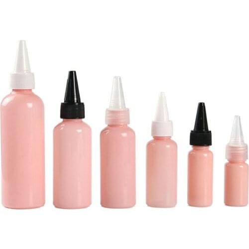 100 pcs/lot Cosmetic Container Empty Plastic Essence Vial Pink Makeup Refillable Bottle Sharp-Crested Emulsion Cream Bottle