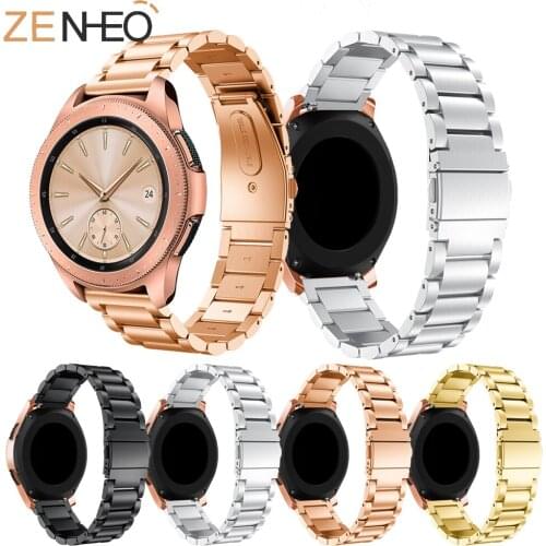 20mm Width Stainless Steel Band for Samsung Galaxy Watch 42mm Watch Strap Metal Wristband For Samsung Gear Sport S2 Watch Bnads