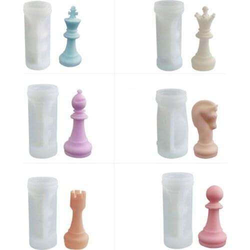 3D International Chess Candle Epoxy Resin Mold Aromatherapy Plaster Silicone Mould DIY Crafts Ornaments Casting Tools