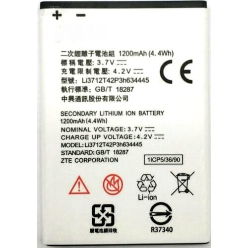 5pcs New Li3712T42P3h634445 1200mAh Battery For ZTE V815W Mobile Phone + track code