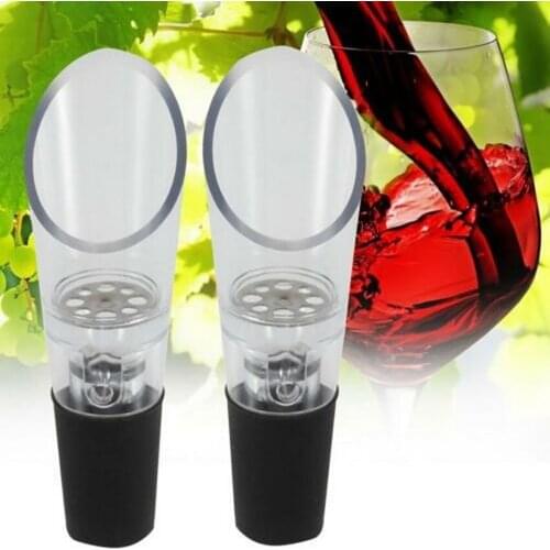 2 Pcs Wine Aerator Pourer, Premium Aerating Decanter Spout E1U8 NF