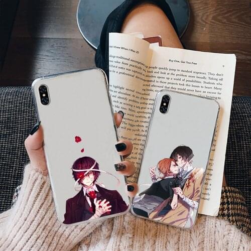 Anime Bungo Stray Dogs Phone Case Cover Hull For iphone 5 5s se 2 6 6s 7 8 12 mini plus X XS XR 11 PRO MAX transparent trend