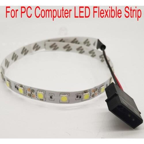 Ed Strip Background Light 5050 12V no-waterproof blue red green white ribbon for PC computer LED Flexible Strip Background Light