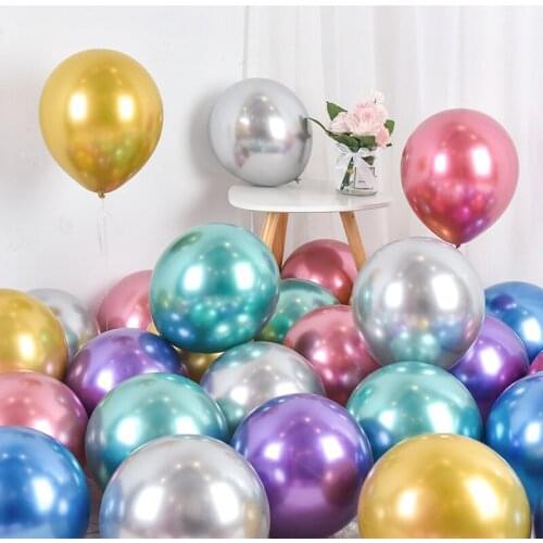 5inch Chrome Metallic Latex Balloons Metal Silver Rose Gold Balloon Wedding Birthday Party Decorations Kids Toys Air Globos hot