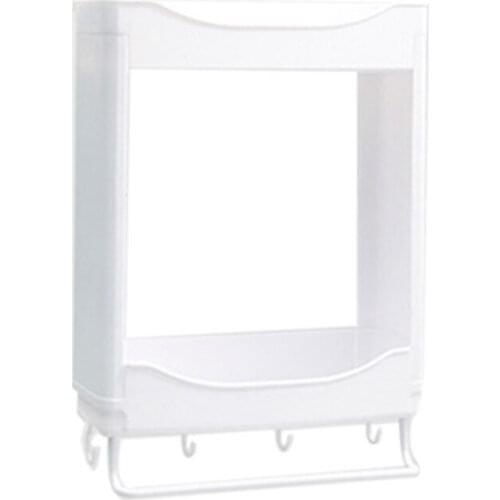 Kitchen Rack Plastic Spice Hang Decoration Shelf Wall Mounted Seasoning Jar Holder