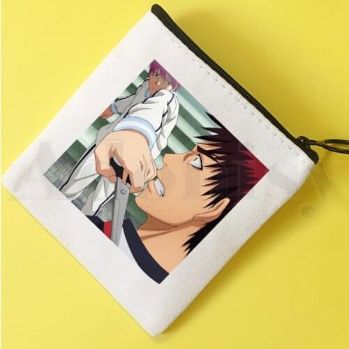 Hot Japanese Anime Kuroko No Basket Basketball Coin Purse Illustration Key Case Simple Small Cloth Bag New Creative Coin Purse