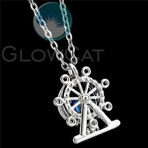 R-K1171 Water Wheel Beads Cage Essential Oil Diffuser Oyster Pearl Cage Locket Pendant Necklace