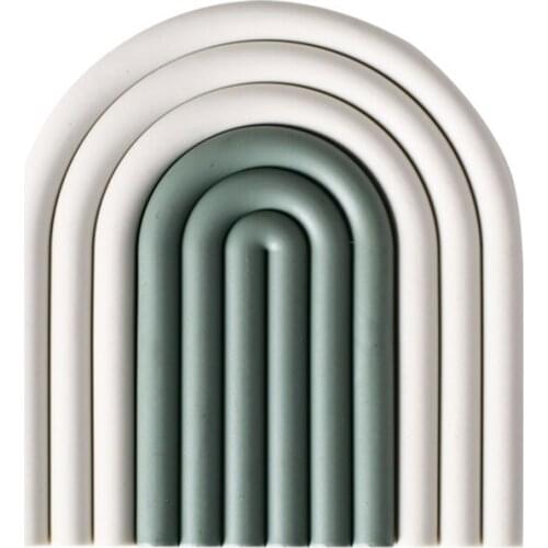 Rainbow Coasters Home Decor Heat-resistant Plate Mat Kitchen Accessories Placemat Helpful Restaurant Personality Insulation Pad