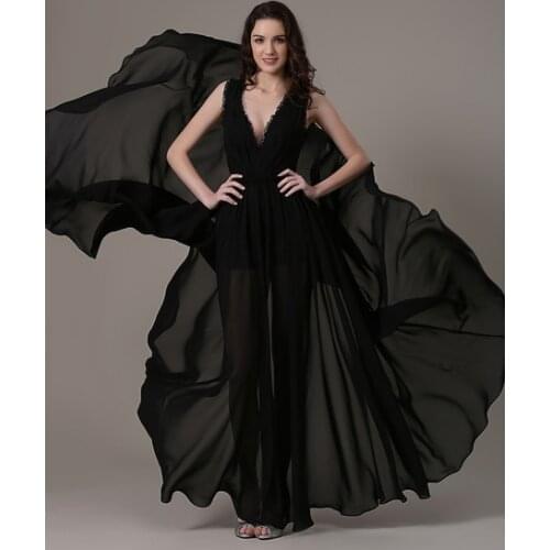 Celebrity Dresses A Line Cut Out Elegant See Through Chiffon Festival Dress Evening Dress Coctail Dress Prom Dress