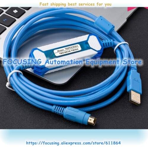 TSXPCX3030-C TSXPCX3030 C Programming Cable Used For M340 PLC TER AUX Support WIN7/8