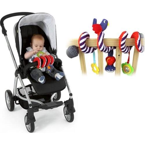 New Hanging Spiral Rattle Stroller Cute Animals Crib Mobile Bed Baby Toys 0-12 Months Newborn Educational Toy For Children