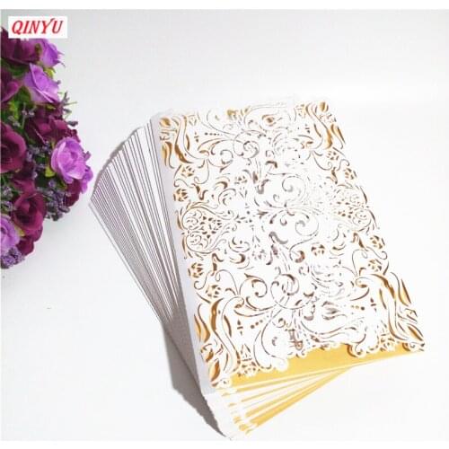 1/10/30 pcs Wedding Invitations Card Laser Cutting Invitation Cards postcards for Greeting Invited decoration party 6Z SH073