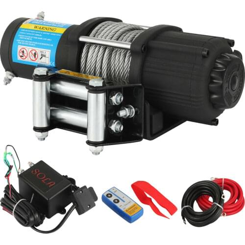 12V 4000LBS Electric Steel Rope Winch 1 Wireless Hoisting ATV 1815KG Support Arm