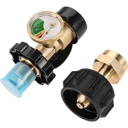2 Pcs/set POL Propane Hose Adapter with QCC1 Regulator Valve Propane Refill Adapter for 1lb Propane Tanks