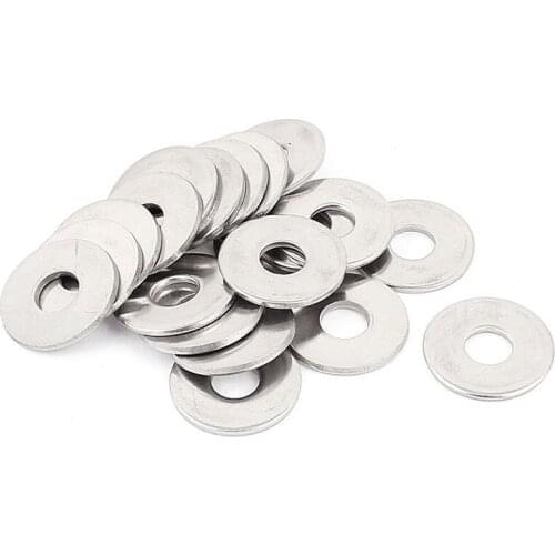 20pcs M8 304 Stainless Steel Flat Plain Washer Spacer Silver Tone CNIM Hot
