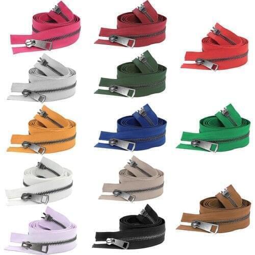 30/40/50/60/70/80cm 5# Colorful High Quality Open-end Double Sliders Gun Black Metal Zipper DIY Handcraft For Cloth Pocket Shoes