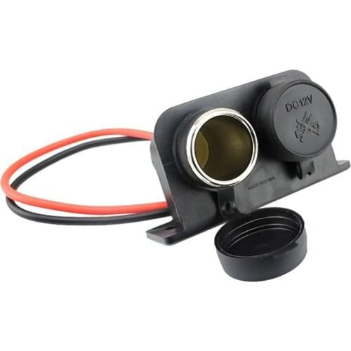 80% Hot Sell 12V Car Motorcycle Dual Ports Outlet DCS Power Adapter Cigarette Lighter Socket