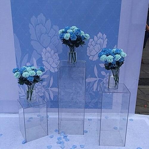 Acrylic Frame For Wedding Road Lead Stand Flower Shelf Racks Geometric Decorative Props Party Christmas Backdrop Decoration