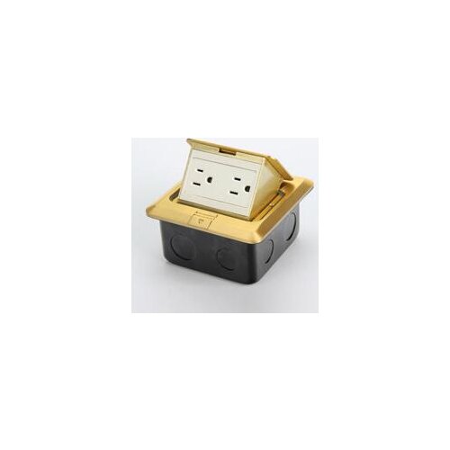 Fast Pop-up Type Brass alloy American Style Floor Socket Outlet with Metal Box