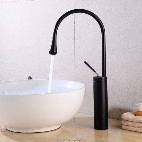 Sink faucet black bathroom faucet bathroom sink mixer high faucet waterfall mixer single sink faucet with inner pull